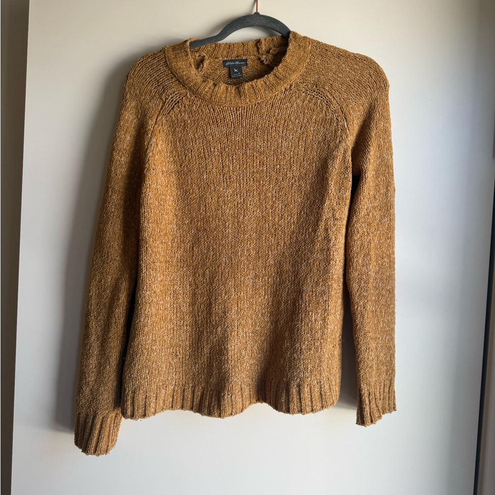 Eddie Bauer Women's Yellow Crew Neck Sweater